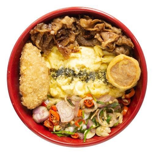 Daging Sapi/Gyudon Matah menu Raki Bento, Beji