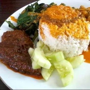 Nasi Rendang menu RM Ampera Dep Pasca, Lowokwaru