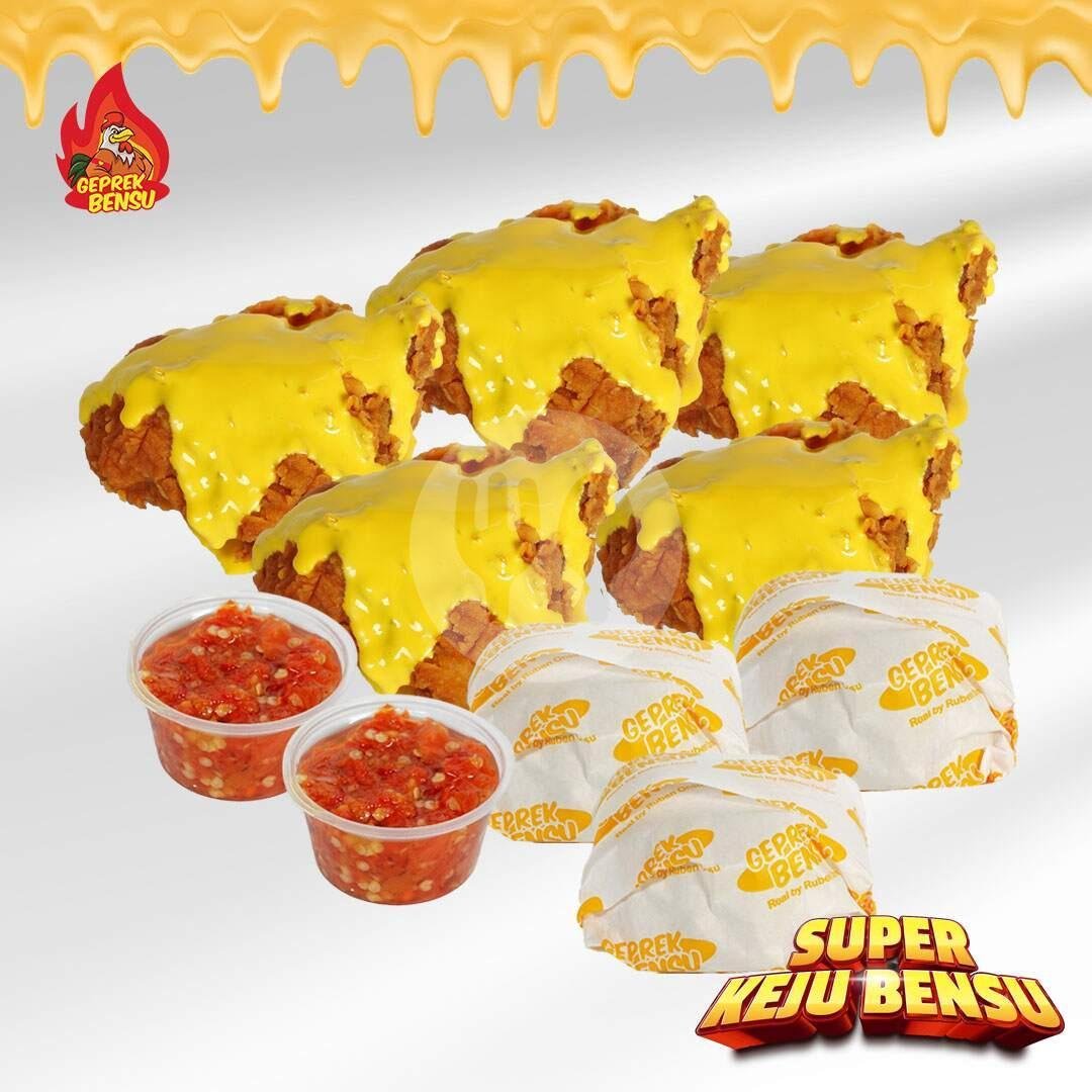 Super Bensu : 1 Nasi + 2 Ayam + 1 Sambal Geprek + 1 Es Teh menu Geprek Bensu, Dago