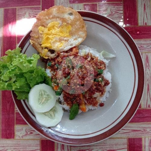 Nasi Putih menu Tahu Kupat dan Gado-Gado Bu Hardi, Masaran