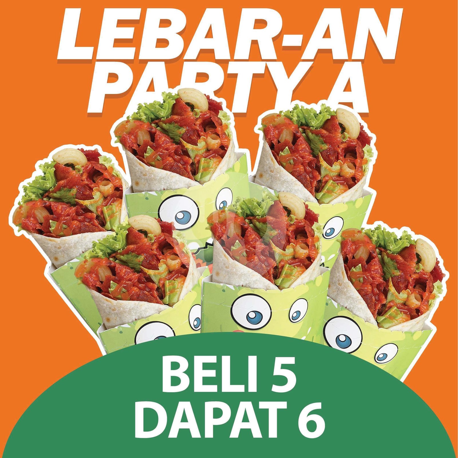 Party Lebaran B menu Kebab Monster, Puri Indah