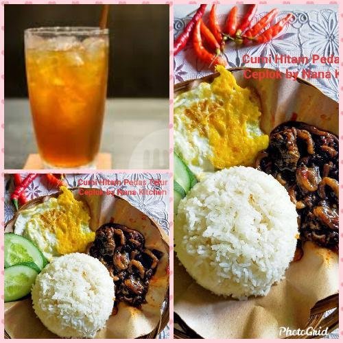 Paket Combo 1 (Nasi Sambal Cumi+Es Lime Tea) menu Cumi dan Tuna Mercon Mba Nana, Imogiri