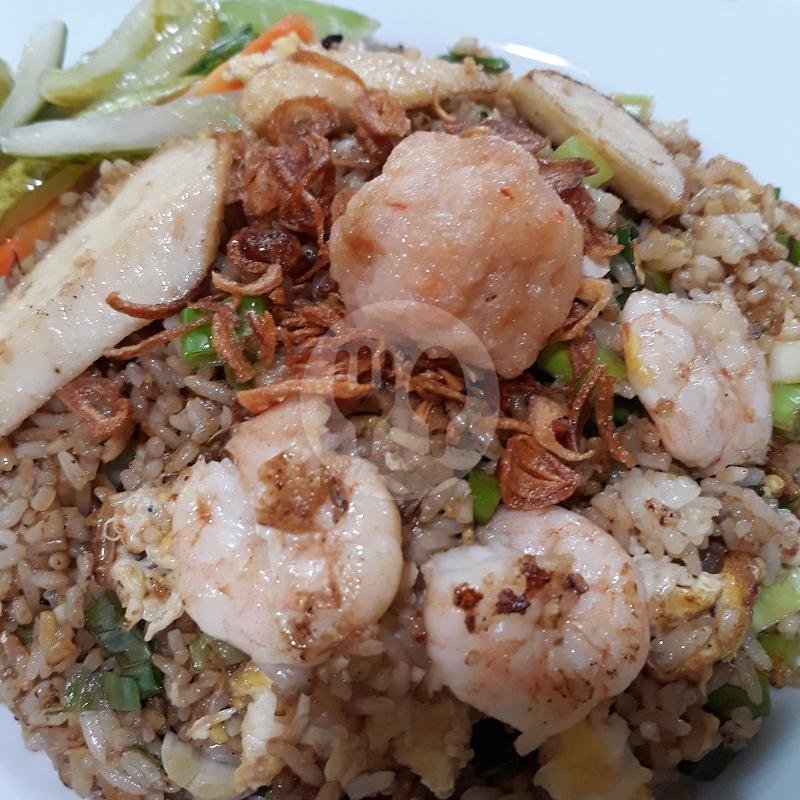 Nasi Sayur Telor menu Lotus Mie Udang Singapore, Komplek Carina Sayang