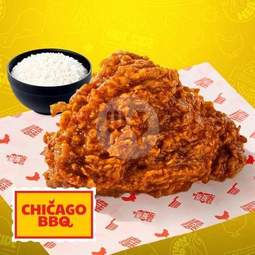 1 pc Fried Chicken Chicago BBQ Complete Set menu Hot Side Story (Hangry Spicy Chicken), PIM 3