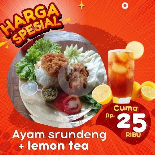 PAKET HEMAT, 1 Sego Ayam Kremess + Es Lemon Tea menu Sego Ayam Srundeng Chefkita