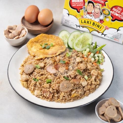 Nasi Goreng Bakso menu Nasi Goreng Laki Bini, Pekayon