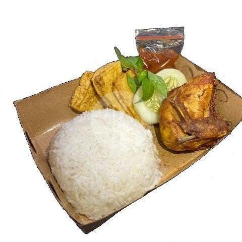 Nasi + Bebek + Tahu/Tempe menu Spesial Belut Surabaya, Kapas Krampung