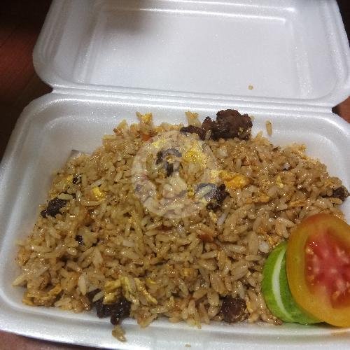 Nasgor Kambing Telor Pisah menu Nasi goreng kambing H. Bisri, Kebon Kacang