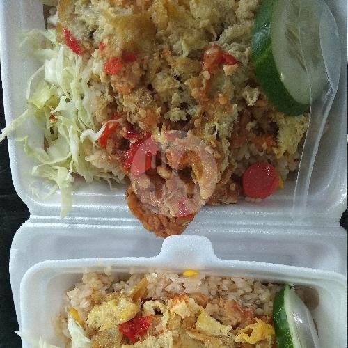 Nasi Ayam Tepong Paha/ Dada Mentog Lalapsambal, Esteh menu Kedai Umiku, Delanggu