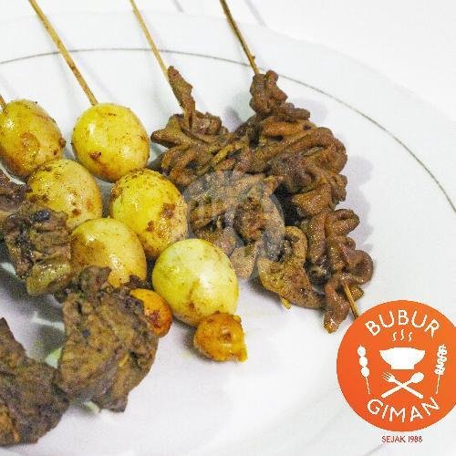 Bubur Ayam + Sate + Air Mineral menu Bubur Ayam Pak Giman, Klender