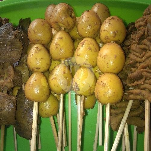 Sate Usus menu Bubur Ayam Jakarta Naufaltama, Damai