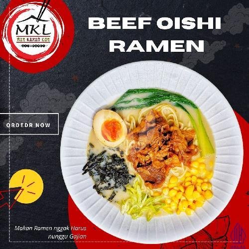 Beef Oishi Ramen menu Ramen Miekirinloe, Manyar Gresik