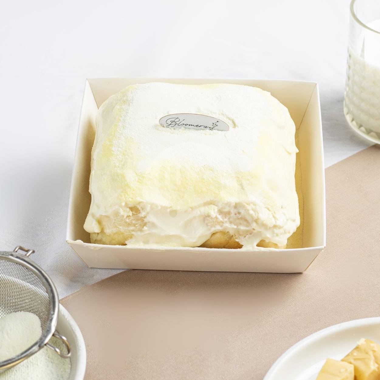 Slice Peach Mille Crepes menu Bloomery Patisserie, Tamansiswa