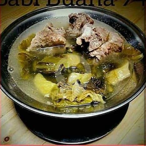 Iga Bakar + Sayur Asin (2 Porsi) menu Sate Babi Buana 94, Kelapa Gading WGP