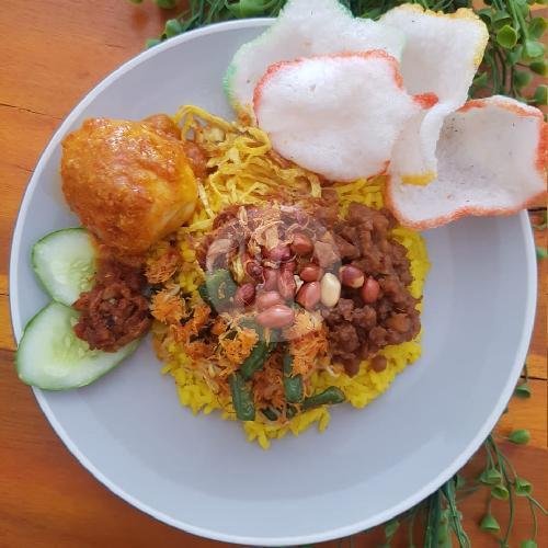 Nasi Kuning Telor Keribo menu Kedai Samawa, Slawi