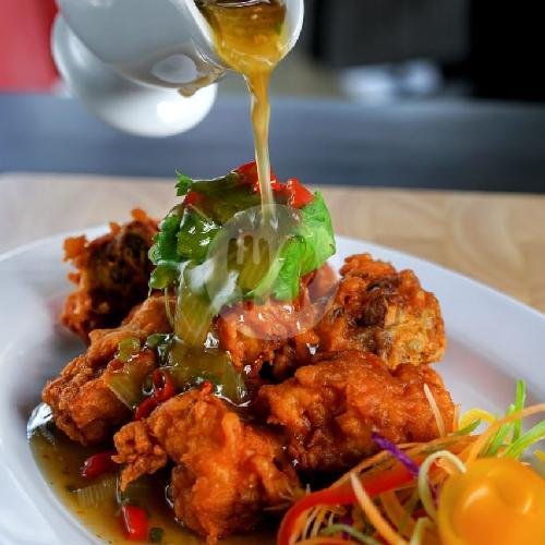 Ayam Koki Koki + Cah Kangkung Polos menu Waroenk Koki Koki, Tepi Pasang