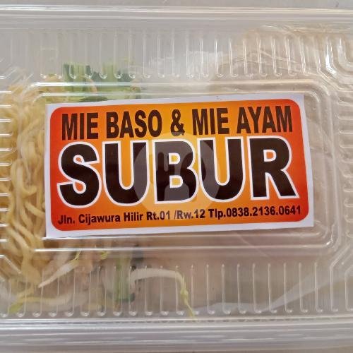 Mi Ayam Baso Sedang Daging Cing Cang menu Baso Subur, Cijawura Hilir