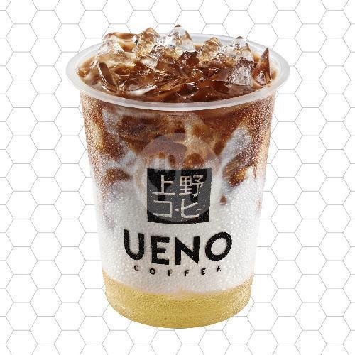 Iced Kyarameru Latte menu Ueno Coffee, Pahlawan