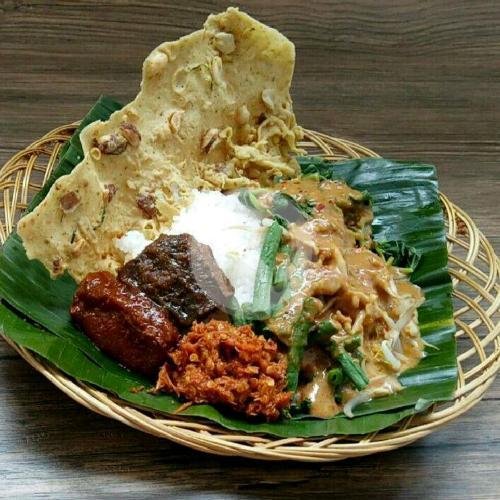 Nasi Pecel Polos menu Nasi Campur Pojok Tambak Bayan, Darmo Permai