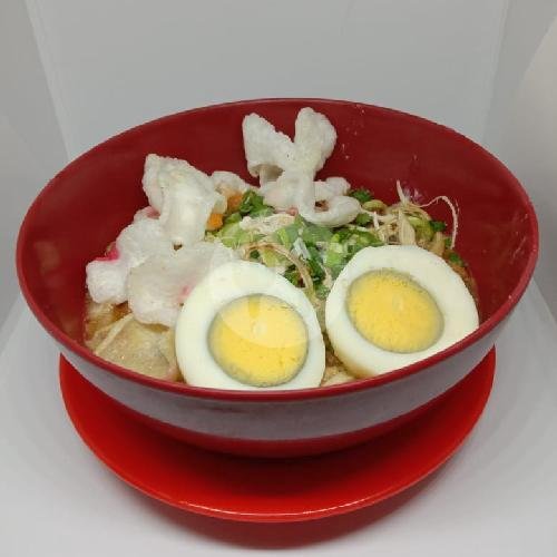 Bubur Ayam + Telor Ceplok menu Bubur Ayam Mangkok Merah, Tawangmangu