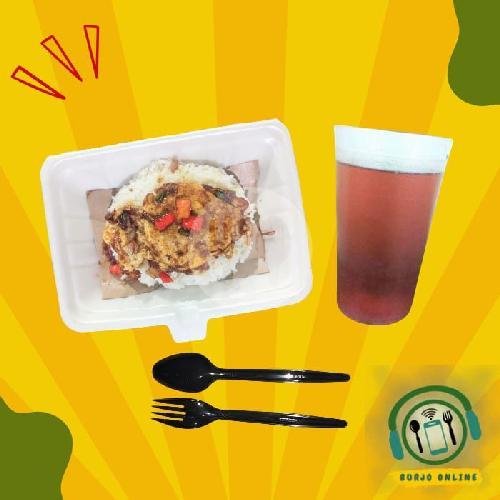 Nasi Ayam Telur Asin Fillet menu Burjo Online 01, Seberang Pasar Damar