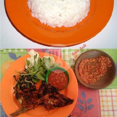 Nasi Ikan Gurame + Lalapan + Urap + Sambal menu Ayam Bakar Ikan Bakar RM Raos Asih 1 Sambal Cobek, Gondangdia