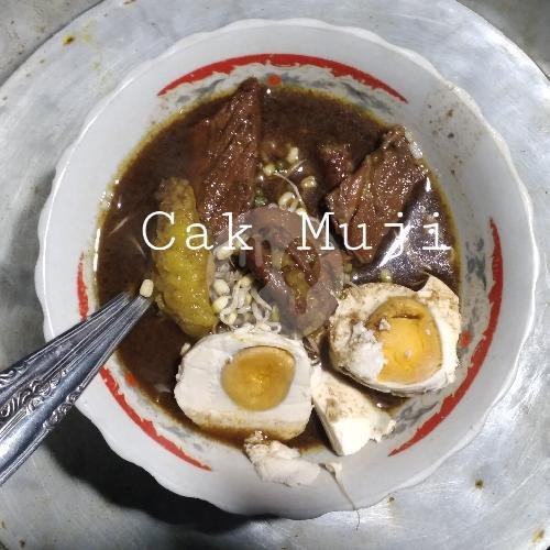 Rawon + Telor Asin menu Soto, Rawon, Tahu Campur Lamongan Cak Muji