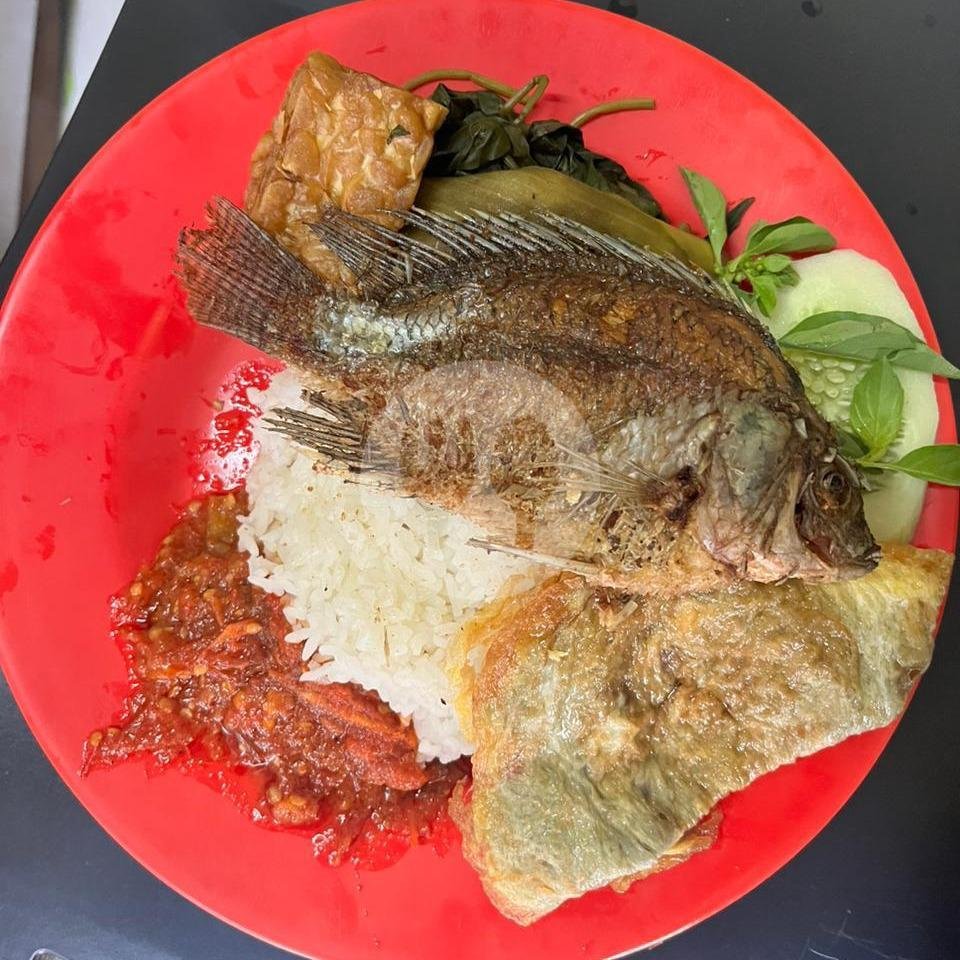 Nasi Bandeng + Telor menu Tempe Penyet Mbak Noer, Jagir Wonokromo