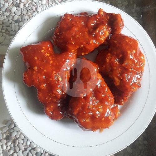 Ayam Penyet menu Ayam Geprek Warjo, Samping Unsil