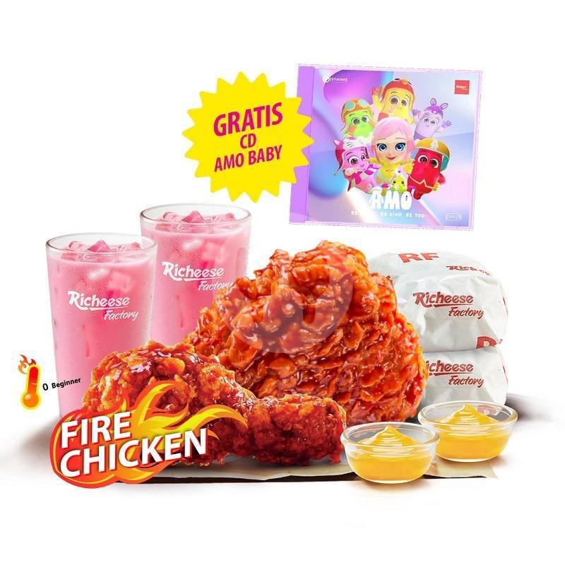 Combo 2 CD Amo Baby Flying Chicken menu Richeese Factory, Transmart Padang