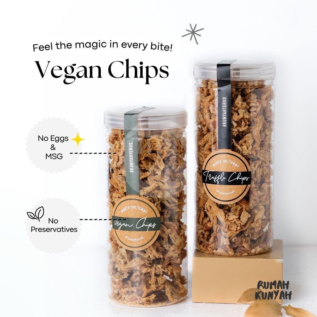 Keripik Jamur Tiram Air Fried Vegan Chips (VC/VO) menu Rumah Kunyah