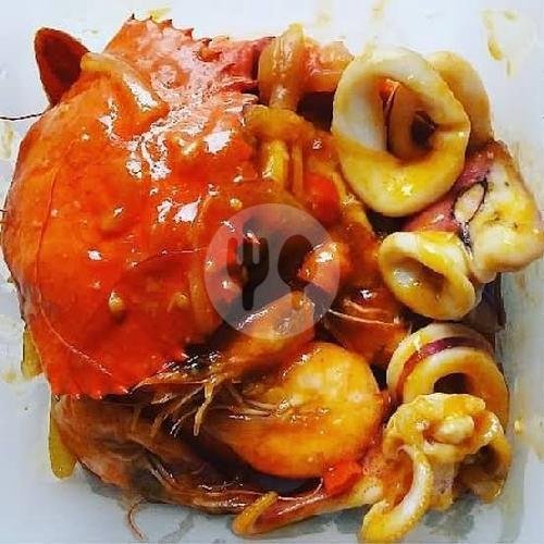 Kepiting Saus Padang Gratis Es Teh Manis menu PODO TRESNO SEAFOOD, Waas Batununggal