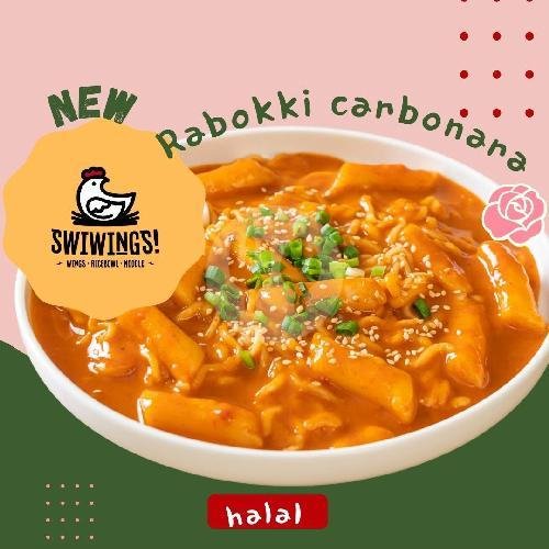 Rabokki Carbonara menu Swiwings, Lowokwaru