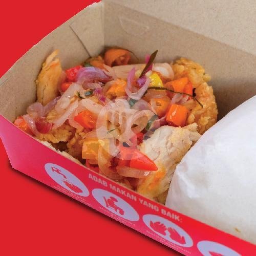 Nasi Ayam Geprek + Tahu menu Ayam Geprek Bebas, Teuku Angkasa