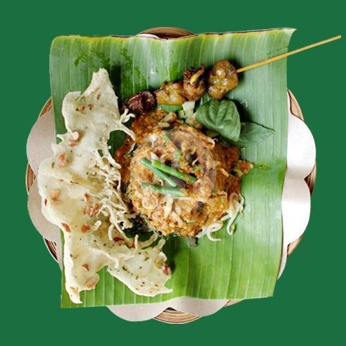Nasi Pecel + Sate Usus menu NPT Nasi Pecel Tulungagung, TKI 3