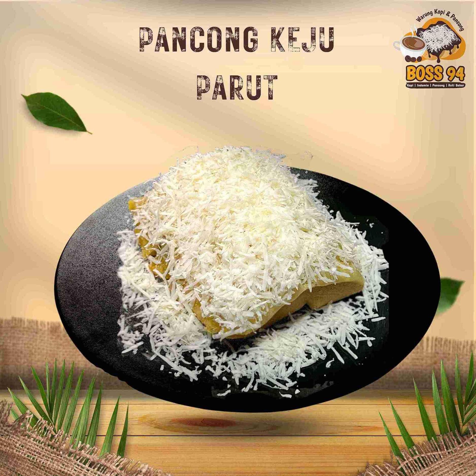 Roti Bakar Keju Parut menu Warung Kopi & Pancong Boss 94, Jagakarsa