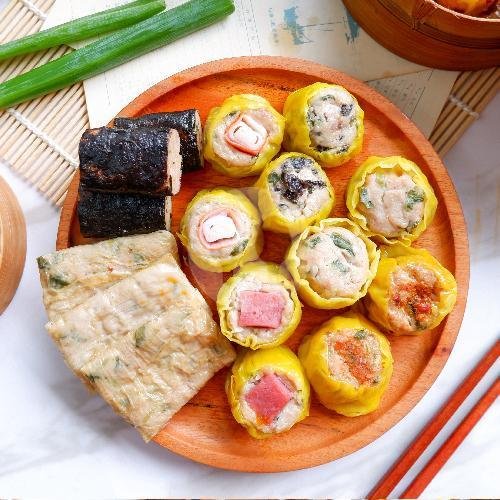 (6+5pcs) Paket Puas Gyoza Ayam Halal (6pcs) Ditambah Dimsum Trial (5pcs) menu Dimsum & Mie Setan by Barudak Snackies, Maleber