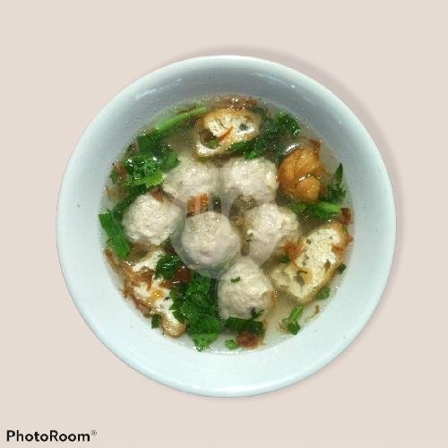 Mie Ayam Bakso Telur Puyuh menu Bakso Komplit Pak Lux, Kemusuk