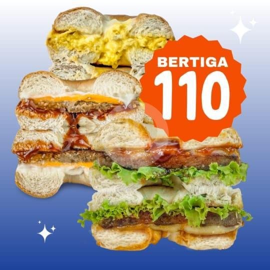 Bagel Sandwich Isi 3 menu Mad Bagel & Sandwich, Bandung