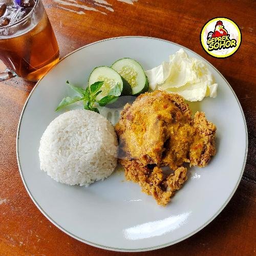 Paket Geprek Dada / Paha Bakar menu Geprek Sohor, Tlogosari