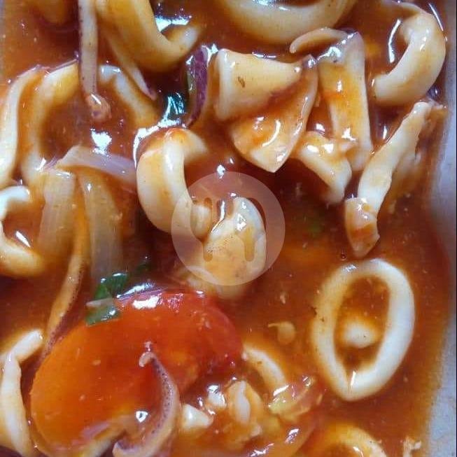 Cumi menu Warung Seafood Raja Laut