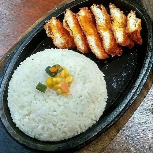 Chicken Steak Crispi Blackpepper Single  + Es Teh Tawar menu FLA Hotplate, Manunggal Lowokwaru
