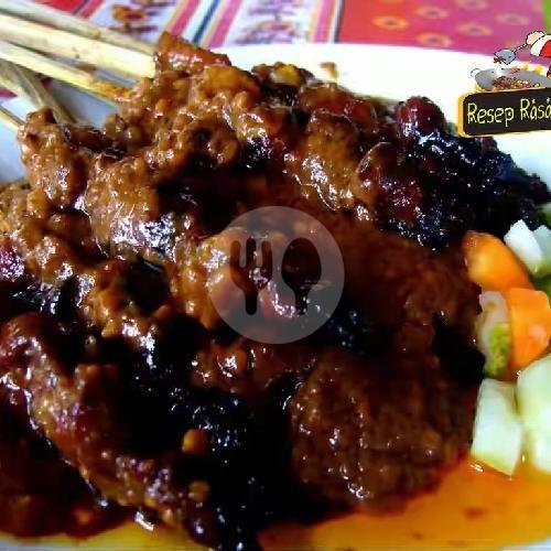 Paket Sate Sapi Bumbu Kacang 10 Tsuk Sama Nasi Teh Pucuk menu Sate Ahmad Jamika
