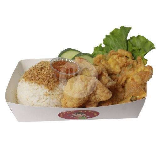 Nasi Ayam sambal krikil menu Dapur Manjah, Mojoroto