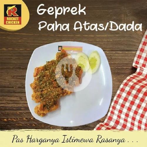 Dada/Paha Atas Geprek Sambal Matah menu Rocket Chicken, Kebakkramat