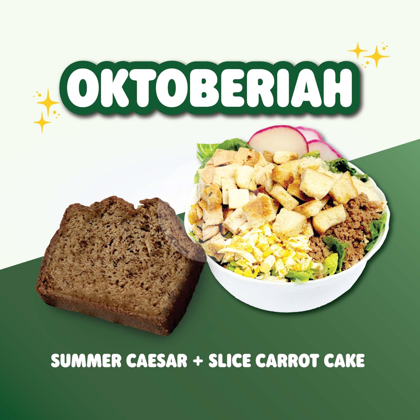 Oktoberiah ( Chicken BBQ Almond + Carrot Cake ) menu Salad Point ID, Tebet