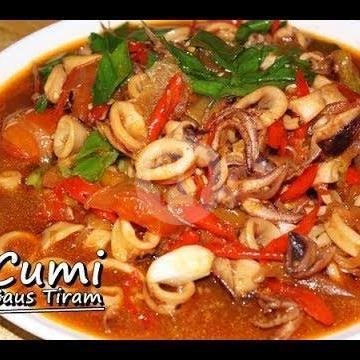 Cumi Asem Manis menu Warung Makan Ikan Bakar Wijaya, Limbangan Wetan