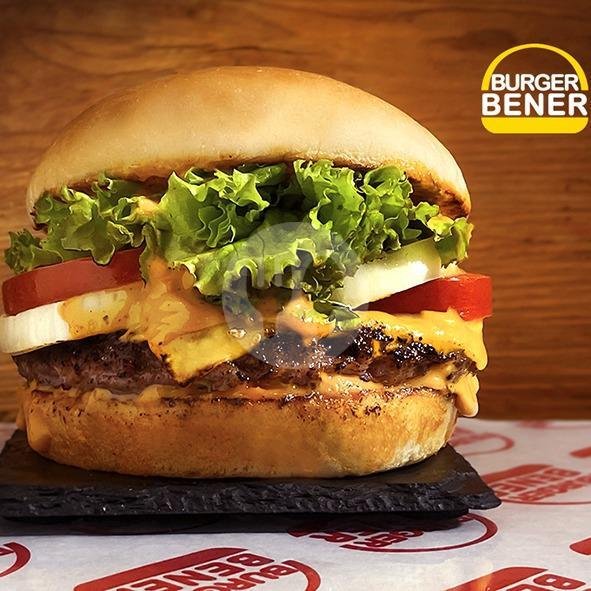 Bener 2 Cheese With Veggie menu Burger Bener, Kelapa Gading