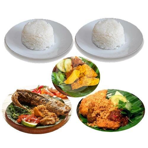 Paket Ayam Kremes + Tempe Tahu menu Pecel Lele Putri Ndeso, Rawa Bebek