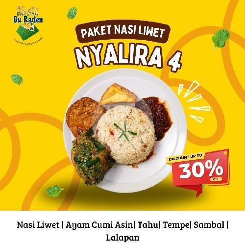 Paket Nyalira 5 menu Nasi Liwet Bu Raden, Kayumanis